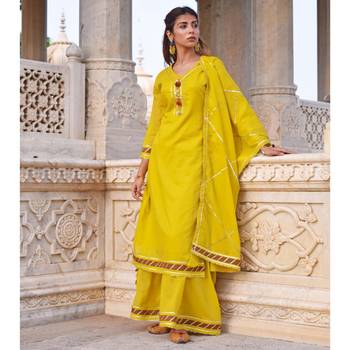 Mustard Yellow Sharara  Kurta & Dupatta Set 4