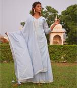 Sky Blue Sharara  Kurta & Dupatta Set