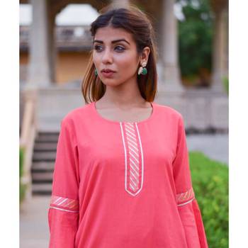 Set Of Multi Color Floral Print Garara and Pink  Kurta 4