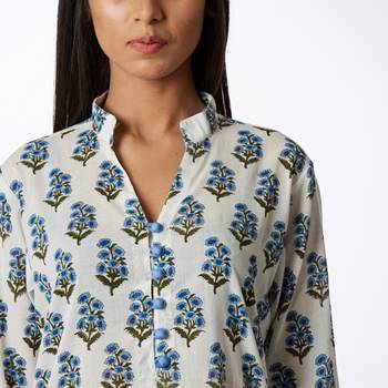 Set of Block Printed Kurta & Parallel Pants 3
