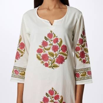 Set of Block Printed Kurta & Parallel Pants 3