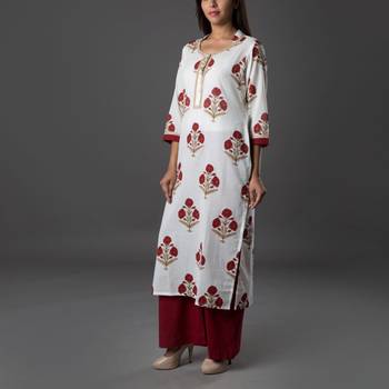 Set of Block Printed Kurta & Pants 2