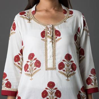 Set of Block Printed Kurta & Pants 4