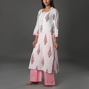 Set of Block Printed Kurta & Pants 2