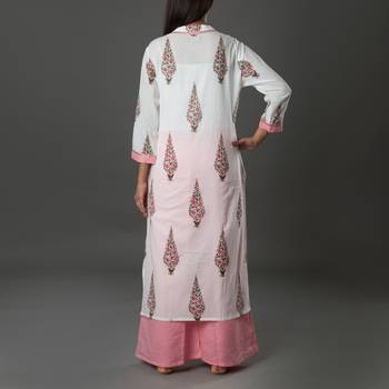 Set of Block Printed Kurta & Pants 3
