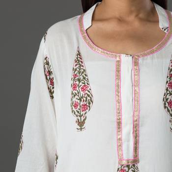 Set of Block Printed Kurta & Pants 4