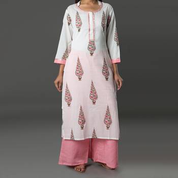 Set of Block Printed Kurta & Pants 5