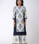 Set of Double Layer Kurta with Palazzo Pants
