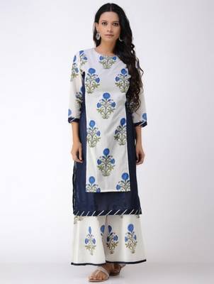 Set of Double Layer Kurta with Palazzo Pants 2