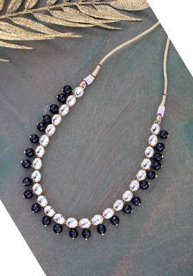 Kundan And Blue Onyx Necklace String 1