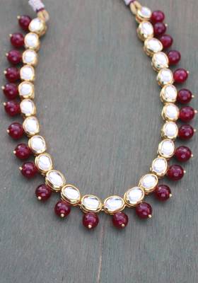Kundan And Red Onyx Necklace String 1