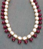 Kundan And Red Onyx Necklace String