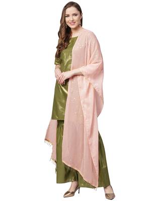 Green printed cotton kurta sets 1