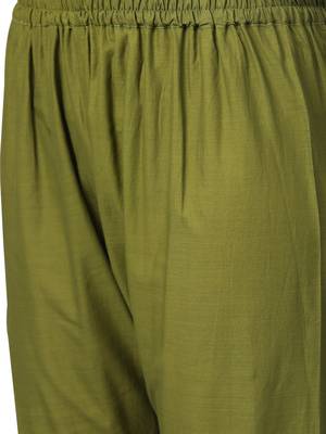 Green printed cotton kurta sets 4