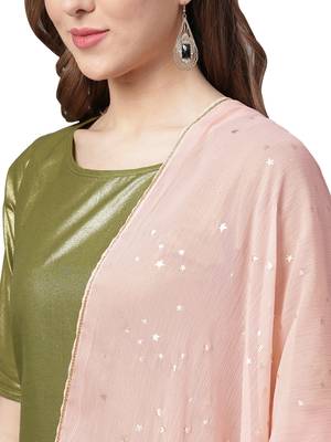Green printed cotton kurta sets 5