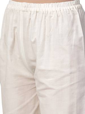 White printed cotton kurta sets 4