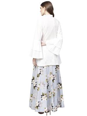 White printed cotton kurta sets 5