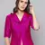 Fuchsia woven taffeta readymade blouse