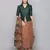 Green woven taffeta readymade blouse