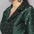 Green woven taffeta readymade blouse