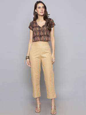Multicolor woven cotton readymade blouse 1