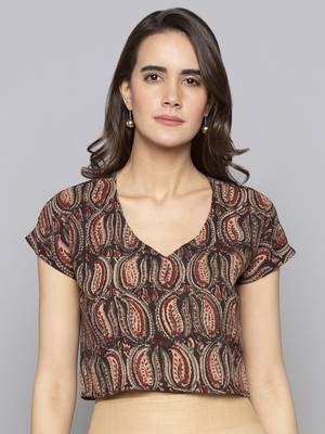 Multicolor woven cotton readymade blouse 2