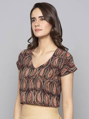 Multicolor woven cotton readymade blouse 4