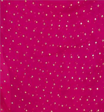 Magenta woven chiffon saree with blouse 4
