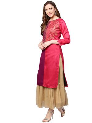 Multicolor printed polyester kurti 2