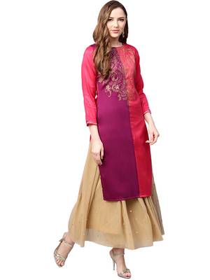 Multicolor printed polyester kurti 3
