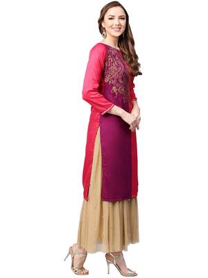 Multicolor printed polyester kurti 5