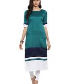 Multicolor plain polyester kurti