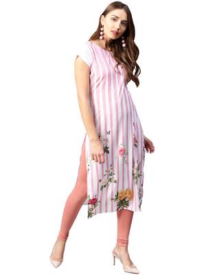 Multicolor printed crepe kurti 1