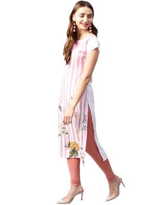 Multicolor printed crepe kurti 2