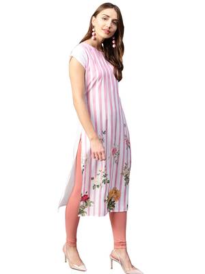 Multicolor printed crepe kurti 5