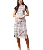 Multicolor printed crepe kurti