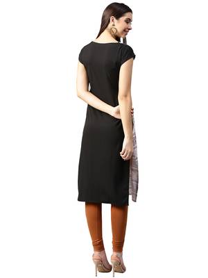 Multicolor printed crepe kurti 3