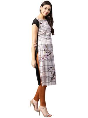 Multicolor printed crepe kurti 5