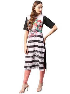 Multicolor printed crepe kurti 2