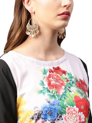 Multicolor printed crepe kurti 5