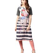 Multicolor printed crepe kurti