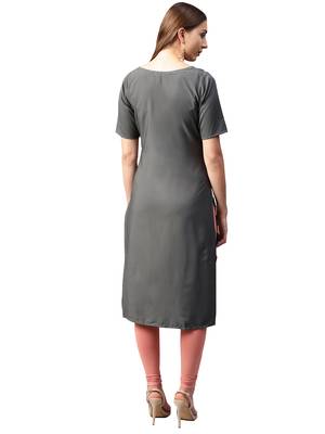 Multicolor printed crepe kurti 3