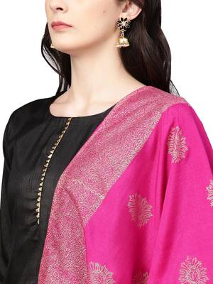 Black plain polyester kurta sets 2