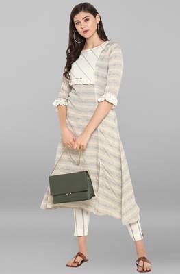 Janasya Multicolor printed cotton kurta sets 2