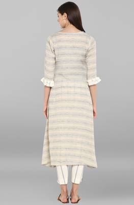 Janasya Multicolor printed cotton kurta sets 5