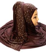 Coffee Plain Cotton Hijab