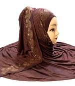 Coffee Plain Cotton Hijab