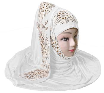 White Plain Cotton Hijab 1