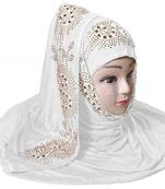 White Plain Cotton Hijab