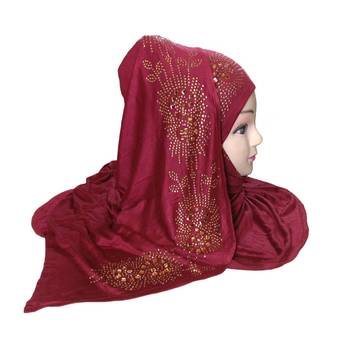 Maroon Plain Cotton Hijab 4